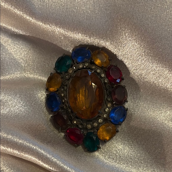 Vintage Antique Vibrant Color Brooch - Picture 1 of 4
